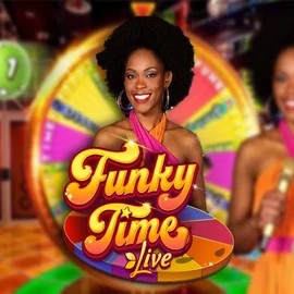 Funky Time slot logo by Evolution at Ginja Casino
