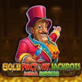 Gold Factory Jackpots Mega Moolah slot icon by Aurum Signature Studios, available at Ginja Casino