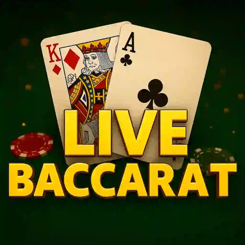 Live Baccarat game by Evolution – logo hosted on Ginja Casino