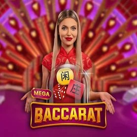 Official Live Casino logo: Mega Baccarat by Pragmatic Play at Ginja Casino