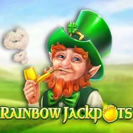Official Jackpots logo: Rainbow Jackpots by Red Tiger Gaming at Ginja Casino