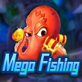 Mega Fishing slot logo by TaDa Gaming at Ginja Casino