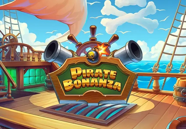 Pirate Bonanza Slot slot logo by Backseat Gaming at Ginja Casino
