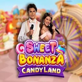 Sweet Bonanza Candy Land Live slot logo by Pragmatic Play at Ginja Casino