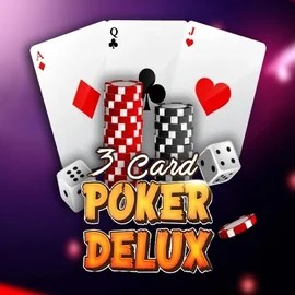 Three Card Poker Delux casino game by Urgent Games – featured logo at Ginja Casino